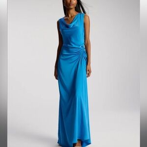 A.L.C. Satin Maxi Gown Blue NWT Sz 4